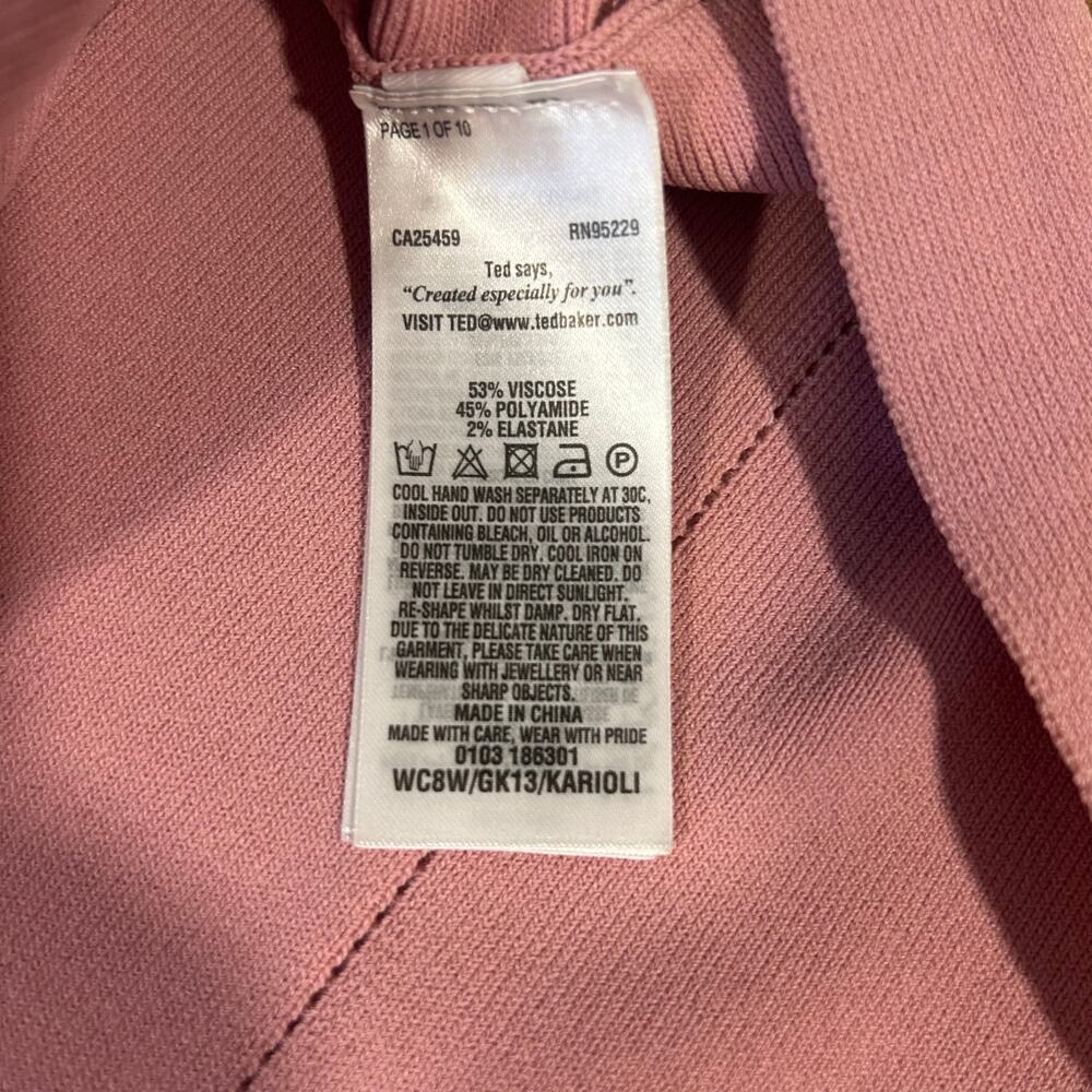Ted Baker Pink Scalloped Blouse - Picture 9 of 10